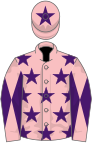 Pink, purple stars, diabolo on sleeves and star on cap