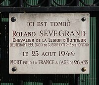 Plaque au no 43.