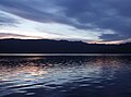 Samnangerfjorden ein sein sommarkveld sett frå Tysse.