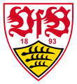 Emblem des VfB Stuttgart mit drei abstrahierten Hirschstangen