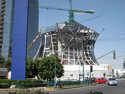 Museo Soumaya, Plaza Carso en construcción.