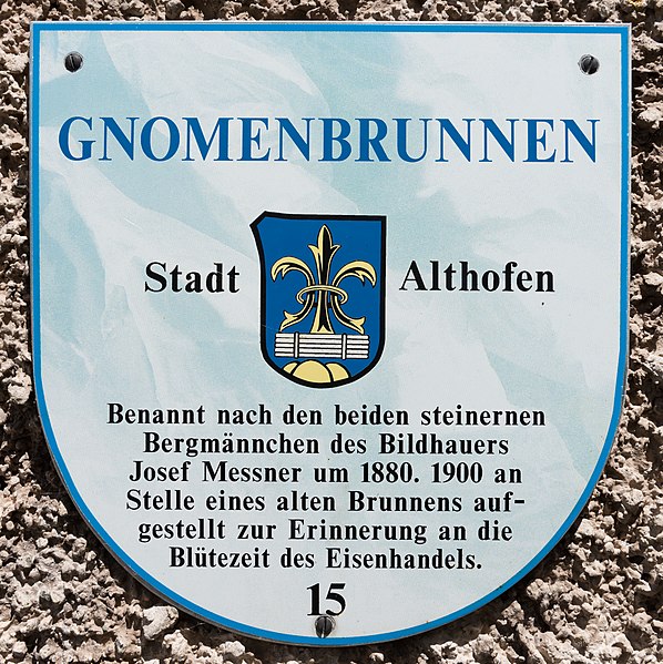 File:Althofen Salzburger Platz Knappenbrunnen Schild 24062015 5332.jpg