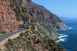 Chapman's Peak Drive vers le sud.