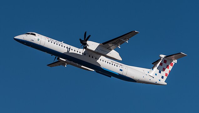 Croatia Airlines Bombardier DHC-8-402 Q400 (reg. 9A-CQC, msn 4258) at Munich Airport (IATA: MUC; ICAO: EDDM).