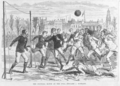 Image 27From 1866 to 1883, the laws provided for a tape between the goalposts (from Laws of the Game (association football))