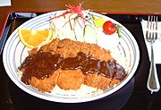 Nemuro-style esukaroppu ("escalope") — tonkatsu with demi-glace