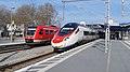 Baureihe 612 (DB) und Astoro (SBB) in Lindau-Reutin, April 2023