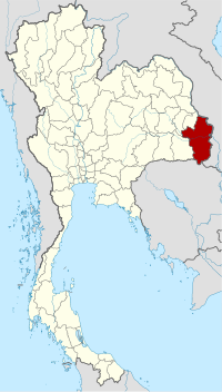 Ubon Ratchathani'nin Tayland'daki konumu