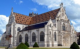 A view of the Church of Saint-Nicolas-de-Tolentin at the Royal Monastery of Brou