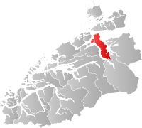 Kart som viser Tingvoll kommune.