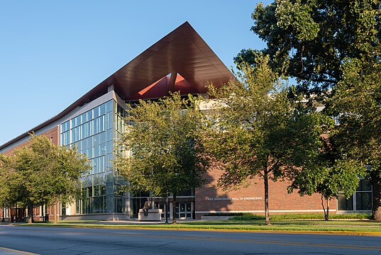 Neil Armstrong Hall of Engineering at Purdue University in the summer of 2016.