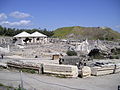 Hellenistisch-römisches Scythopolis vorn, hinten der Tell el-Hösn mit bronzezeitlichen Siedlungsspuren