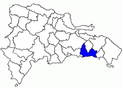 Location of the San Pedro de Macorís Province