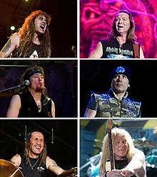 Iron Maiden: Steve Harris, Dave Murray, Bruce Dickenson, Janick Gers, Nicko McBrain & Adrian Smith