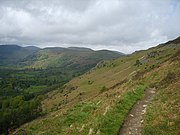 The footpath beneath Green Hill