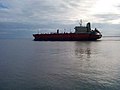 A ship in the Hooghly River, Diamond Harbour, 2018