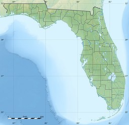 Location of Lake Okeechobee in Florida, USA.