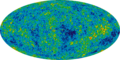 Neunjährige WMAP-Aufnahme (2012) der kosmischen Mikrowellen-Hintergrundstrahlung[3][4]