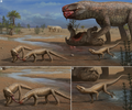 Thumbnail for File:Middle-Late Triassic environmental reconstruction (Prestosuchus and Parvosuchus).png