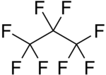 Strukturformel von Octafluorpropan