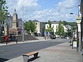 The town centre and war memorial