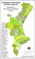 Comarcas xeográficas "naturais", segundo Emili Beüt i Belenguer, proposta no 1934.