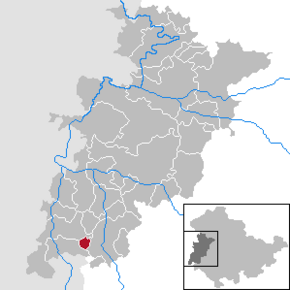 Poziția Gerstengrund pe harta districtului Wartburgkreis