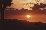 Tramonto estivo nell'High Desert in California