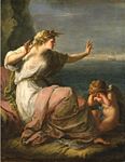 Terk edilen Ariadne; Angelica Kauffmann; 1782’den önce yapılmıştır; tuval üzerine yağlıboya; 88 x 70.5 cm; Gemäldegalerie Alte Meister (Dresden, Almanya)[4]