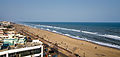 Puri Beach as it viewed from a light House.