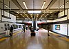 A train at Lake Merritt station, 2019