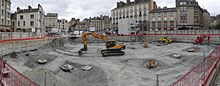 Travaux sur la future station Saint-Germain en mai 2015.