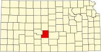 Map of Kanzas highlighting Stafford County