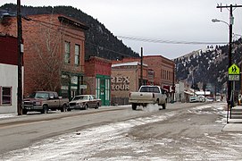 Des pick-ups à Basin (Montana).