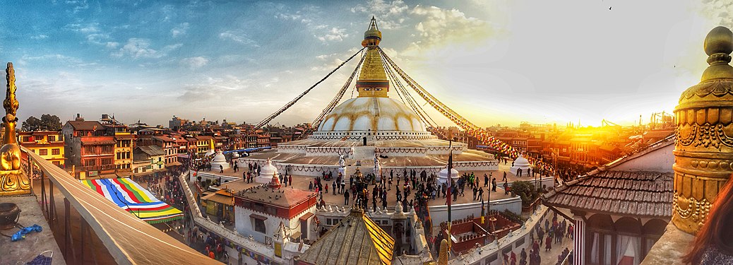 Panorama of Boudhanath..