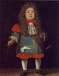 Retrato de Johann Franz von Meichelböck, anão da corte do Príncipe Arcebispo de Salzburgo, por Frans van Stampart, c. 1730