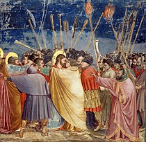 Nụ hôn của Giuđa (1304–06), bích họa của Giotto tại Nhà nguyện Scrovegni ở Padua