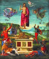 Image 28Depictions of the Resurrection of Jesus are central to Christian art (Resurrection of Christ by Raphael, 1499–1502). (from Jesus in Christianity)