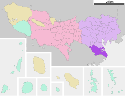 大田區於東京的位置