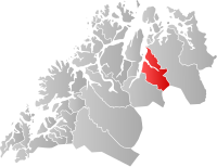 Kart som viser Kåfjord kommune.