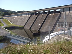 Barrage de Villefranche-de-Panat en 2013.