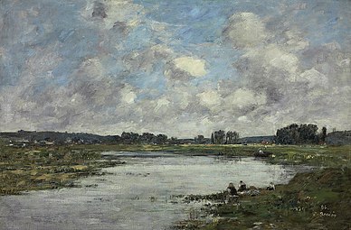 Lavandières au bord de la Touques, 1886 Collection privée, Vente 2017