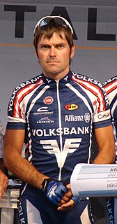 Harald Morscher als Fahrer des Team Volksbank im August 2007