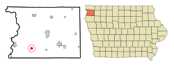 Location of Ireton, Iowa