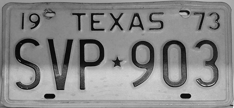 File:1973 Texas license plate SVP*903.jpg