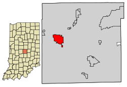 Location in Marion County, Indiana