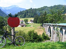 Vue du pont de Mieussy