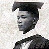 Harold Cressy with mortar board hat