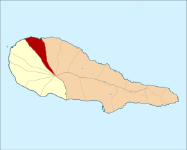 Location of Bandeiras within the municipality of Madalena, Pico Island