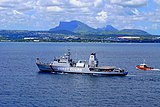 MCGS Barracuda a derivative of Kora-class corvette en-route to Mauritius for delivery to National Coast Guard Mauritius.